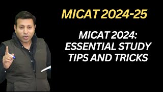 MICAT 2024 Essential Study Tips and Tricks [upl. by Yrod]