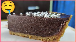 Best ever chocolate tart recipe WITHOUT baking and egg [upl. by Icyaj]