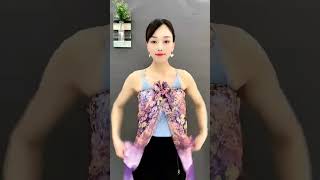 Transform Your Look with This Simple Silk Scarf Tie shorts fashion clothhacks dressdesign style [upl. by Ecyaj574]