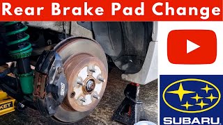 Rear Brembo Brake Pad Change WRX STI [upl. by Alpheus298]