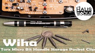 Wiha Tools 75985 Torx Micro Bit Handle Storage Pocket Clip [upl. by Alleuqahs]