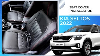 Kia Seltos 2022 Seat Cover Installation  truFIT  Seat Cover Manufacturer  Bucket Fitting [upl. by Tarton]