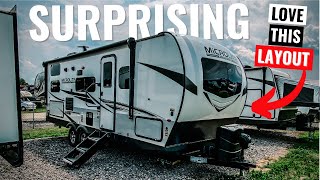 Camper Trailer Tour 👉 💕 WOW THIS LAYOUT 2021 Forest River Flagstaff Micro Lite 25BRDS [upl. by Nielson]