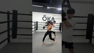 Spinning Backfist Combo  Try this one out training athlete fightcampconditioning [upl. by Aihsenot]