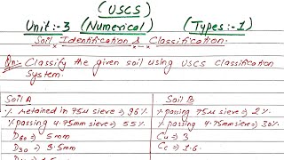 Unit3  Soil Identification and Classification  Numerical of USCS  Prashant YT  Soil Mechanics [upl. by Adnirol]