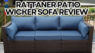 Rattaner Patio Wicker Sofa Review [upl. by Willmert640]