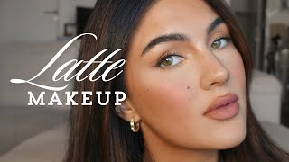 brown matte latte makeup tutorial  full face no lashes [upl. by Nayllij682]