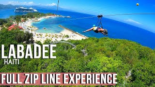 FULL Dragons Fire Flight Zipline Ride  Labadee Zip Line  Royal Caribbean [upl. by Yramanna]