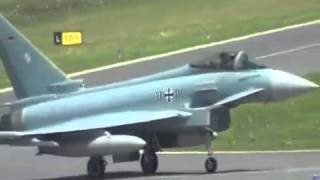 Eurofighter der Luftwaffe landet am Flughafen KasselCalden [upl. by Wivinah774]