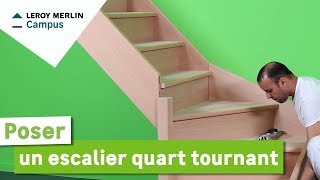 Comment poser un escalier quart tournant [upl. by Gyasi]