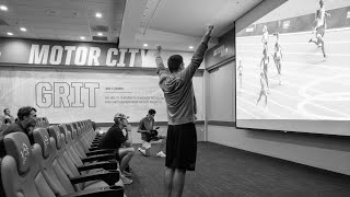 Detroit Lions hold watch party for Melissa Gonzalezs Olympic 400m hurdles run [upl. by Enomes770]