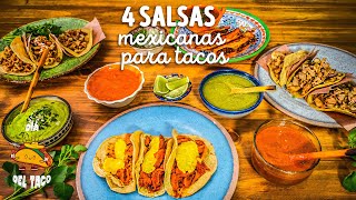 4 deliciosas salsas mexicanas para tacos quesadillas y guisados  Recetas Mexicanas  Cocina Vital [upl. by Kra672]