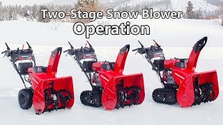 Honda TwoStage Snow Blower Operation [upl. by Ahkeber]