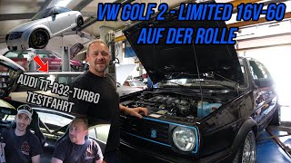 TurboGockel  VW GOLF  LIMITED EDITION 16VG60 AUF DER ROLLE  AUDI R32TURBO  TESTFAHRT [upl. by Eniamor351]