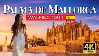 Palma de Mallorca ✅ The Most Beautiful island in Spain 🇪🇸 4k Walking tour [upl. by Malvina]