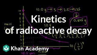 Kinetics of radioactive decay  Kinetics  AP Chemistry  Khan Academy [upl. by Annaira]