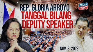 Gloria Arroyo tanggal bilang House deputy speaker [upl. by Mikol406]