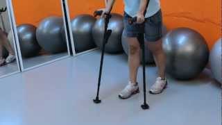 ERGOBAUM Four Point Crutch Gait [upl. by Aihtebat]