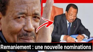 Remaniement ministériel  le décret signé et publié Paul Biya officialise une nomination [upl. by Rooke]