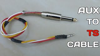 35mm to 14 inch TS Audio cable TRS to TS Aux to Ts Adapter [upl. by Donohue293]