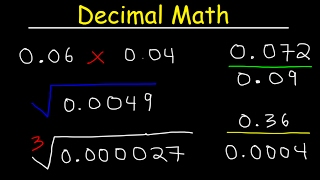 Multiplying Decimals and Dividing Decimals  The Easy Way [upl. by Pennie]