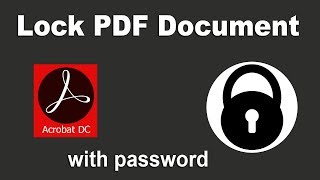 how to create lock or encrypt pdf document with password in Adobe Acrobat Pro [upl. by Magel]