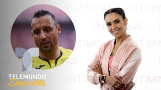 Santi Cazorla acepta el reto de Cristina Pedroche y acaba así  Telemundo Deportes [upl. by Norda]