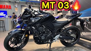 New Launch🚀 2024 Yamaha MT03 Black Exhaust sound Twin cylinder 🔥 [upl. by Nevet]