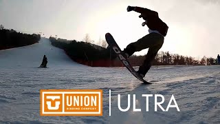 2022  Union Ultra Snowboard Bindings  Test Run Trick [upl. by Ehr]