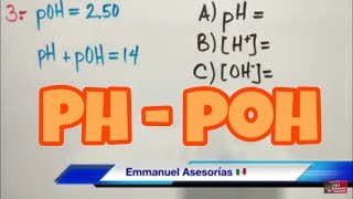 Cálculo de pH y pOH de soluciones [upl. by Montford]