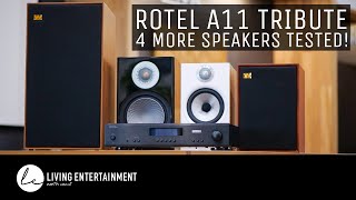 Rotel A11 Tribute 4 More Speakers Tested  Monitor Audio Bowers amp Wilkins and Wharfedale [upl. by Carrel80]