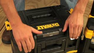 DEWALT TSTAK II Tool Box 13 Inch Flat Top Holds Up To 66 lbs Flexible Platforms for Stacking [upl. by Aretina]