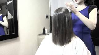 Dry Hair Cut  Natural Long Bob [upl. by Phila941]