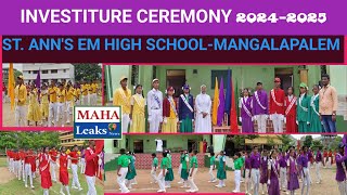 INVESTITURE CEREMONY 202425 IN ST ANNS EM HIGH SCHOOLMANGALAPALEM [upl. by Munn]