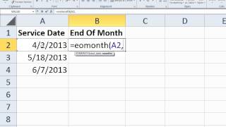 Excel End OF Month Function EOMONTH [upl. by Emearg]