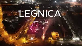 Sylwester 20232024 Legnica Nowy Rok dron widok z lotu ptaka fajerwerki [upl. by Siesser]