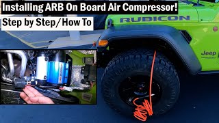 Jeep JL Wrangler  Jeep JT Gladiator  Hidden ARB Air Compressor Installation  On Board Air [upl. by Sidman]