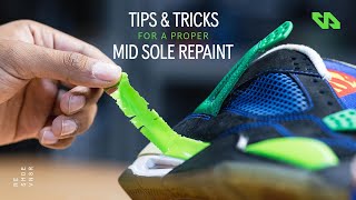 Jordan 4 Restoration  Tips amp Tricks For Repainting Midsoles [upl. by Eybba]