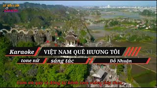 Karaoke VIỆT NAM QUÊ HƯƠNG TÔI ST Đỗ Nhuận  tone nữ [upl. by Jet]