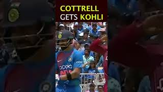 👀 Slower Ball Bouncer Dismisses Kohli  SALUTE Sheldon Cottrell Shorts [upl. by Akinhoj481]