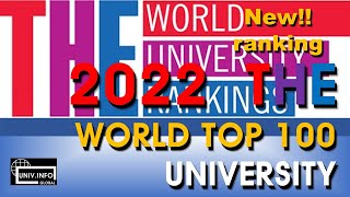 new ranking 2022 THE WORLD BEST UNIVERSITY 100 [upl. by Odlanier]