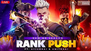 🔥Free Fire Rank Push To Grandmaster With AjjuBhai amp AmitBhai  Free Fire Hindi  Munna bhai Hindi [upl. by Brote]