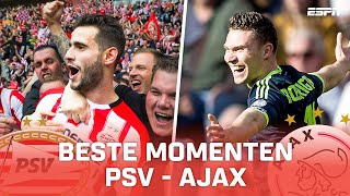 De BESTE MOMENTEN van PSV  Ajax in de Eredivisie ⚔️ [upl. by Gnat]