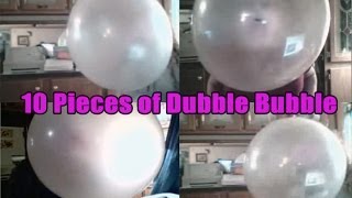 Jenna Blows 10 Pieces of Dubble Bubble Gum [upl. by Eliot]