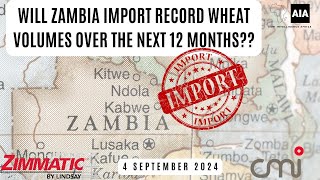 Will Zambia import record wheat volumes over the next 12 months  11 Sept 2024 [upl. by Eleirbag]