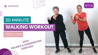 30 Minute Walking Workout for Beginners Seniors  Low Impact Walking [upl. by Ylicis613]