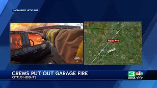 Muscle cars damaged destroyed after garage fire [upl. by Carbone]