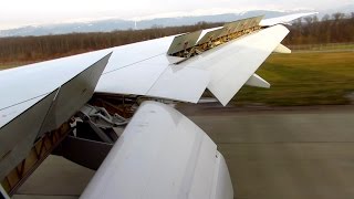 ONBOARD SWISS Boeing 777300ER  FULL FLAPS LANDING at Geneva Airport GVA Full HD [upl. by Eeliram303]