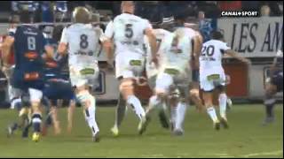 Piula Faasalele plaque larbitre lors de Castres vs Agen [upl. by Lucila721]