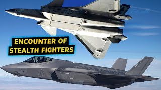 F35 Lightning II Encounter Chinese J20 Stealth Fighter over the Pacific Ocean [upl. by Om]